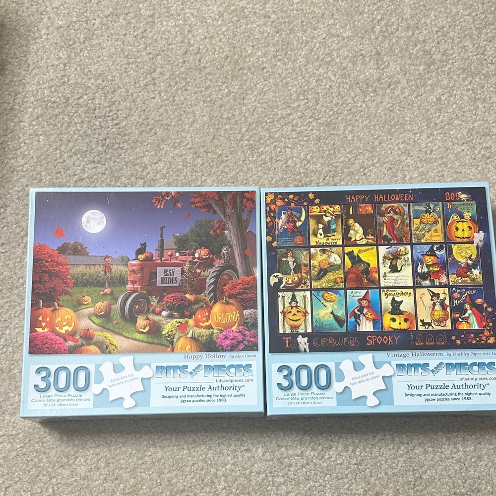 TWO Bits and Pieces Halloween Puzzle Set - 300 Pieces